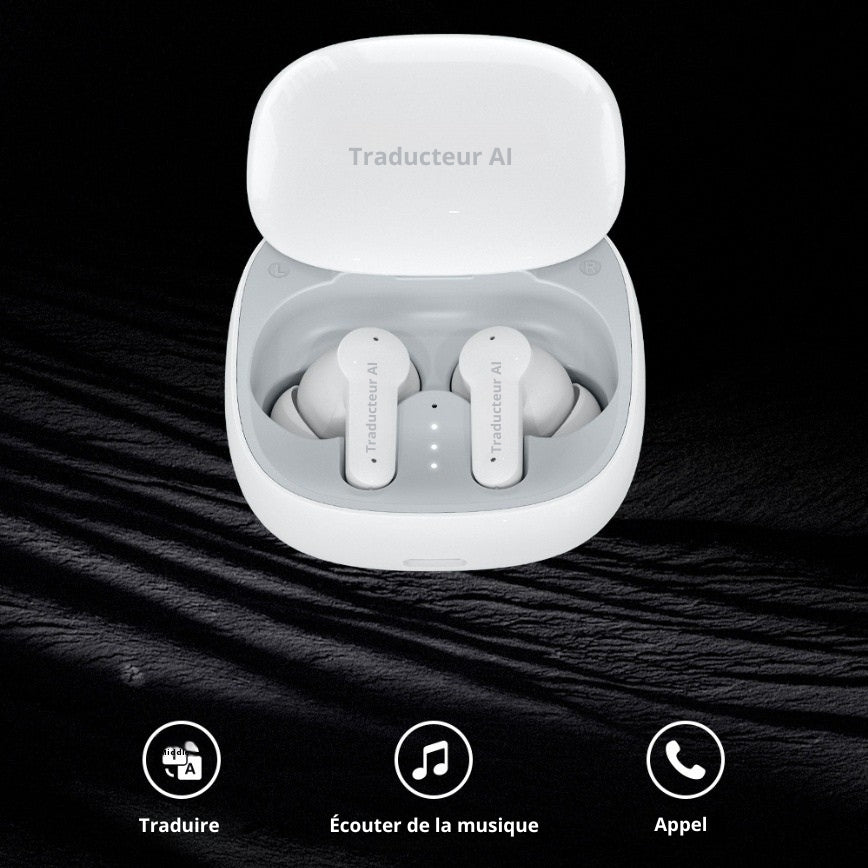 Traducteurs-écouteurs AI M3 Bluetooth intelligent prenant en charge 144 langues
