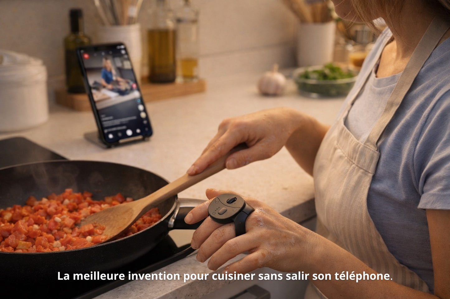 Bague connectée Bluetooth à roulette pour téléphone