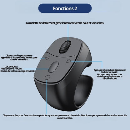 Bague connectée Bluetooth à roulette pour téléphone